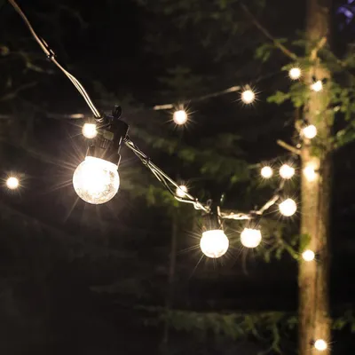 Produktbild von 7.5m 10er G50 LED Glühbirnen Lichterkette Wasserdichte Garten Party Weihnachten Lichterketten, Transparente Kugel