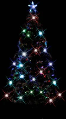 Produktbild von vidaXL Vorbeleuchteter Weihnachtsbaum mit Ständer und LED 150 cm Glasfaser