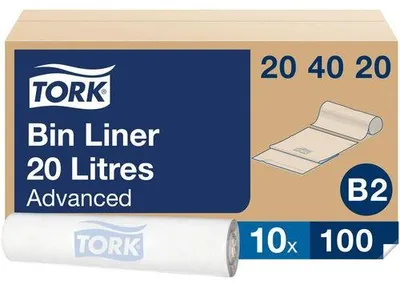 Image de TORK 204020 Müllsack 20 l Weiß 1000 St. (204020)