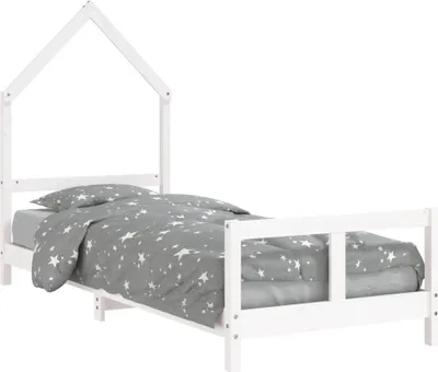 Obrázok produktu pre detská postieľka vidaXL biela 80x200 cm z masívneho borovicového dreva