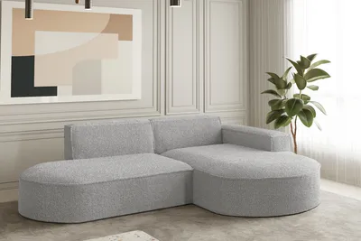Produktbild von Kaiser Möbel Ecksofa Designer MODENA STUDIO stoff LOOP Hellgrau Rechts