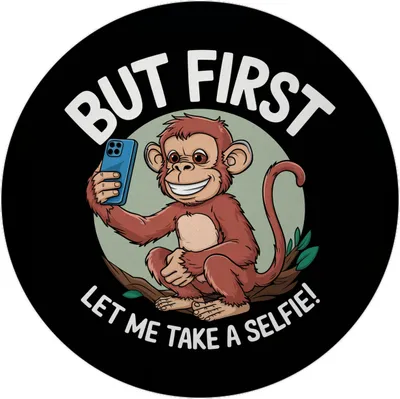 Produktbild von Let me take a selfie! Magnet mit Smartphone-Affe