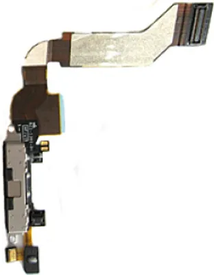 Produktbild von Lade und Dock Anschluss Flexkabel mit Mikrofon für iPhone 4S weiss