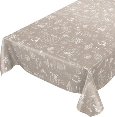 Produktbild von Tischdecke Wachstuch Essen Beige Robust Wasserabweisend Breite 140 cm Länge 160 cm