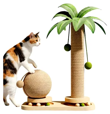 Produktbild von Vertikaler Kratzbaumturm – Sisal-Katzenspielzeug, mehrstufige Kletterstation für Katzen