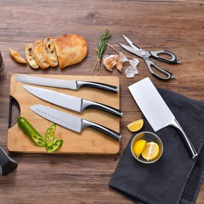 Brotmesser 20 cm, Edelstahl, matte Oberfläche, ergonomischer Griff