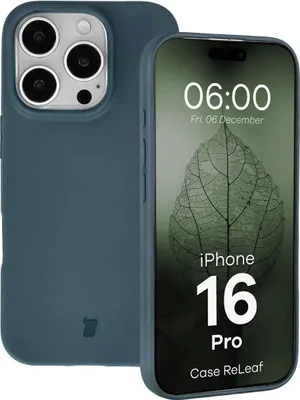 Produktbild von Recycelte Handyhülle Bizon ReLeaf für iPhone 16 Pro, Dunkelblau