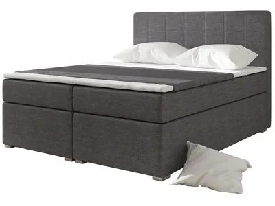 Produktbild von NABBI Gepolstert Doppelbett mit Stauraum Anzia 140 - grau