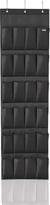 Produktbild von Leifheit Hängeorganizer mit 24 Taschen Schwarz 47,5x5x165,8 cm 80015