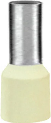 Produktbild von 100 x Aderendhülsen-Sortiment - ELFENBEIN - isoliert - 10,0qmm / 10,0mm²  L 12mm