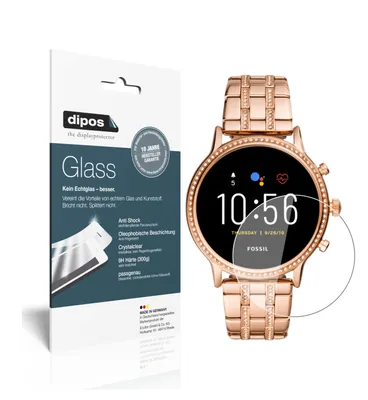Produktbild von 1x Schutzfolie für Fossil Julianna HR (5. Gen.) - Anti-Shock 9H Folie dipos Glass Kunststoffglas