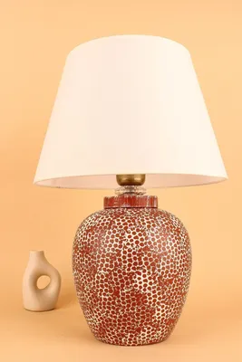 Produktbild von Opviq, YL684, Schreibtischlampe, KERAMIKKÖRPER, Fliese Rot, 42 x 30 x 30 cm