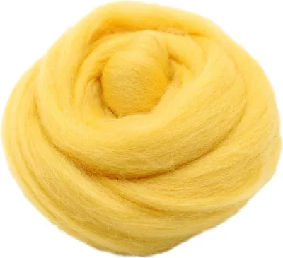 Produktbild von Filzwolle 20gr. Wolle (Wolle) / Märchenwolle zum Trockenfilzen und Nassfilzen Gelb