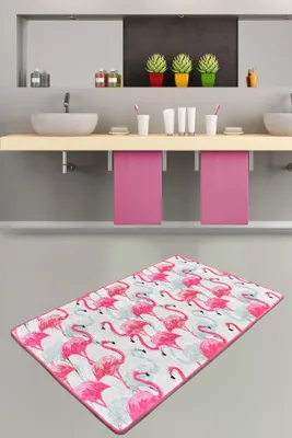 Zdjęcie produktu dla Mijolnir, Bird- CHL4362, kolorowy, dywanik kąpielowy, 700 gr/m², 100% aksamitna tkanina