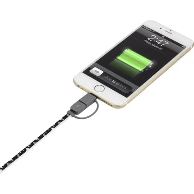Image de Câble USB USB 2.0 USB-A mâle USB-Micro-B Apple Lightning mâle 20.00