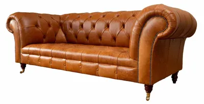 Produktbild von Cognac Sofa 3 Sitzer Polster Sofas Design Luxus Möbel Leder Couchen Dreisitzer