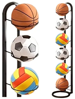 Produktbild von Ballständer für 6 Bälle, schwarz