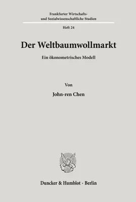 Produktbild von Der Weltbaumwollmarkt.