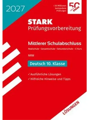 Immagine prodotto di STARK Lösungen zu Deutsch - Mittlerer Schulabschluss (MSA) 2027 NRW - Prüfungsvorbereitung