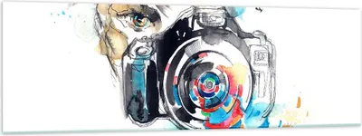 Produktbild von Bilder auf glas - Fotograf Kamera Fokus Hobby - 160x50cm - Glasbilder - Wandbilder - Kunstdruck - zum Aufhängen bereit - Wanddekoration aus Glas - Glas Bilder - Wandbild auf Glas - GAB160x50-3022
