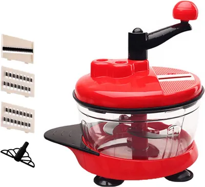 Obrázek produktu pro 2,5 l ruční sekáček na potraviny, sekáček na zeleninu, ruční kuchyňský robot, mixér, šlehač, oddělovač bílků, mlýnek na maso, mlýnek, bez BPA