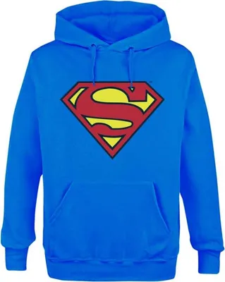 Immagine prodotto di Felpa con cappuccio Superman logo uomo blu M