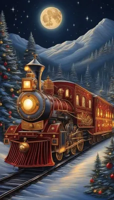 Produktbild von Rötting Design BASTELIDEE 5d Diamond Painting Set Motiv der Weihnachtsexpress - Komplett-Set