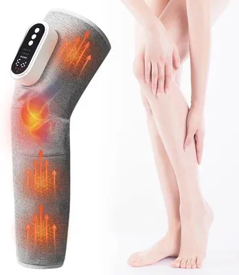 Productafbeelding van Beenmassager - Lymfe Massager - Spierherstel - 360° Luchtkamer Kneedtechniek - 21 x 18.5 x 8.5 cm - Grijs