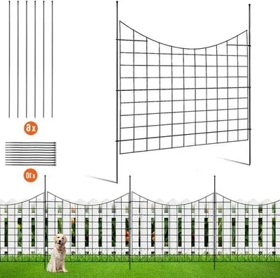 Obrázok produktu pre 5 kusov jednoduchého záhradného plotu 93 cm (v) x 36 m (š) – podzemný záhradný plot s rozstupom 63 cm – kovový plot