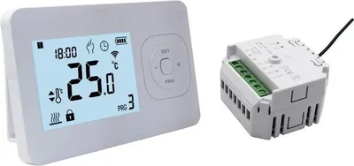 Immagine prodotto di Termostato programmabile wireless - Bianco - Potenza 1200 W, design compatto