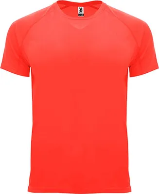 Immagine prodotto di Roly Sport CA0407 | T-shirt Bahrain con maniche raglan - Colore: Fluor Coral 234 - Taglia: S