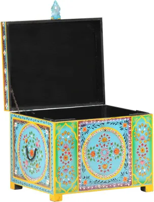 Obrázok produktu pre vidaXL Úložný box ručne maľovaný 50x40x40 cm Mango masívne drevo