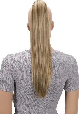 Image de Extensions de cheveux de 50 cm, tressées, queue de cheval, lisses, mélange, H154