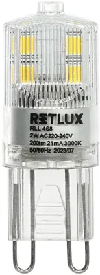 Obrázek produktu pro RETLUX RLL 468 G9 2W LED žárovka mini WW