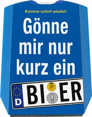 Produktbild von Gönne mir nur kurz ein Bier Parkscheibe mit 2 Einkaufswagenchips für Biertrinker
