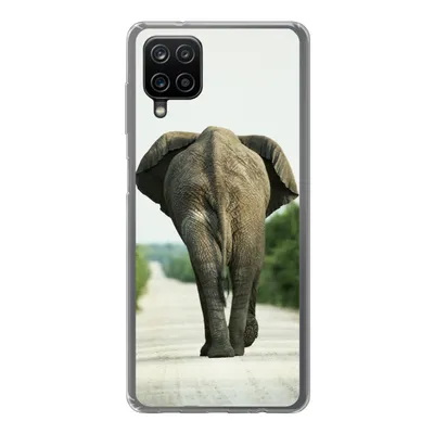 Produktbild von MuchoWow® Handyhülle Schutzhülle Hülle für Samsung Galaxy A12 Elefant - Kröte - Tiere - Natur Silikon Softcase Handy Hülle - Bild
