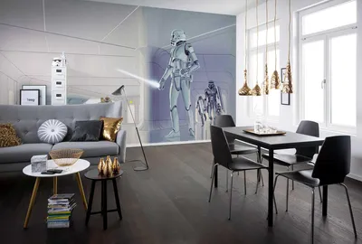 Produktbild von Komar Vlies Fototapete "Star Wars Classic RMQ Stormtrooper Hallway" - Größe: 500 x 250 cm (Breite x Höhe), 10 Bahnen