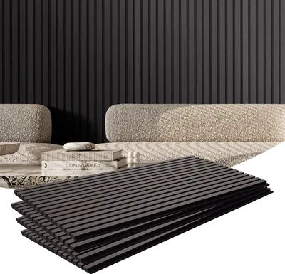 Produktbild von 4x Akustikpaneele Akustik Wandpaneele Paneele Lamellenwand 1200x600x21mm