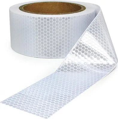 Produktbild von Signalband Markierungsband Absperrband selbstklebend reflektierend weiß 20m