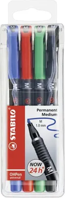 Obrázek produktu pro STABILO popisovač 843 M OHPen permanent sada 4 barev