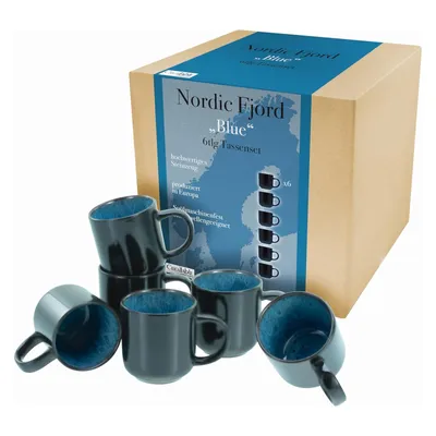 Obrázok produktu pre CreaTable, 21552, Nordic Fjord Blue, 6-dielna sada kávových šálok, kamenina