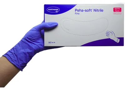 Produktbild von Hartmann Peha-soft nitrile fino Untersuchungshandschuhe blau Gr. L