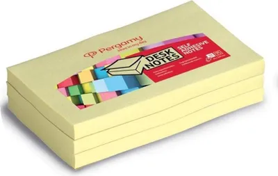 Produktbild von Pergamy-Notizzettel 7,6 x 12,7 cm, gelb, 12 Stück