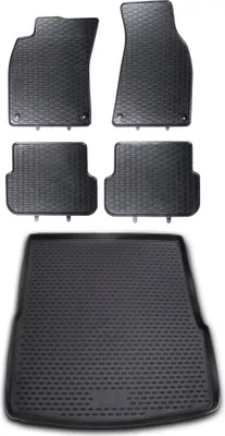 Produktbild von Gummi Kofferraumwanne + Fußmatten Set für Audi A6 4F Avant + Allroad + Quattro