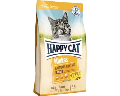 Produktbild von Happy Cat Minkas Hairball Control, Adult, Geflügel, 4 kg, Ohne Geschmacksstoffe, Antioxidantien enthalten