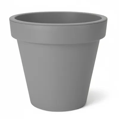 Produktbild von Kunststoff Pflanzkübel XXL rund Ø 58 cm - hellgrau - Blumenkübel groß für Außen und Innen