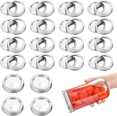 Obrázok produktu pre Skrutkovacie viečka 70 mm, 20 kusov, opakovane použiteľné, vhodné na zavárané poháre
