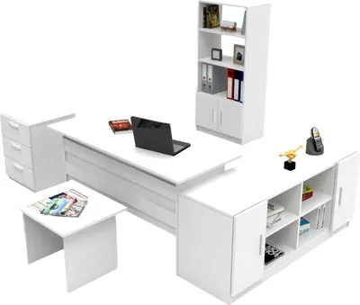 Immagine prodotto di Hilda - set da Ufficio, Bianco, 4 Ripiani