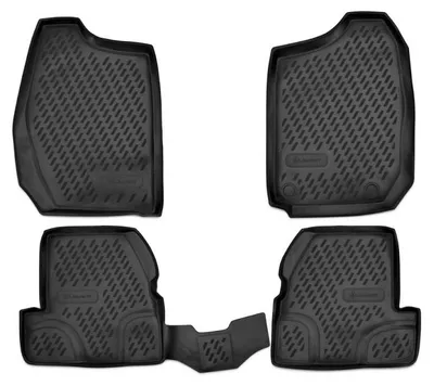 Gummi Fußmatten Set für Suzuki Jimny, Bj. 2001-2018, 4-teilig, schwarz