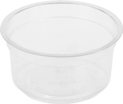 Produktbild von 250x Dressingbecher rund 120ml Höhe 4,5 cm Ø 76mm Biokunststoff (PLA)
